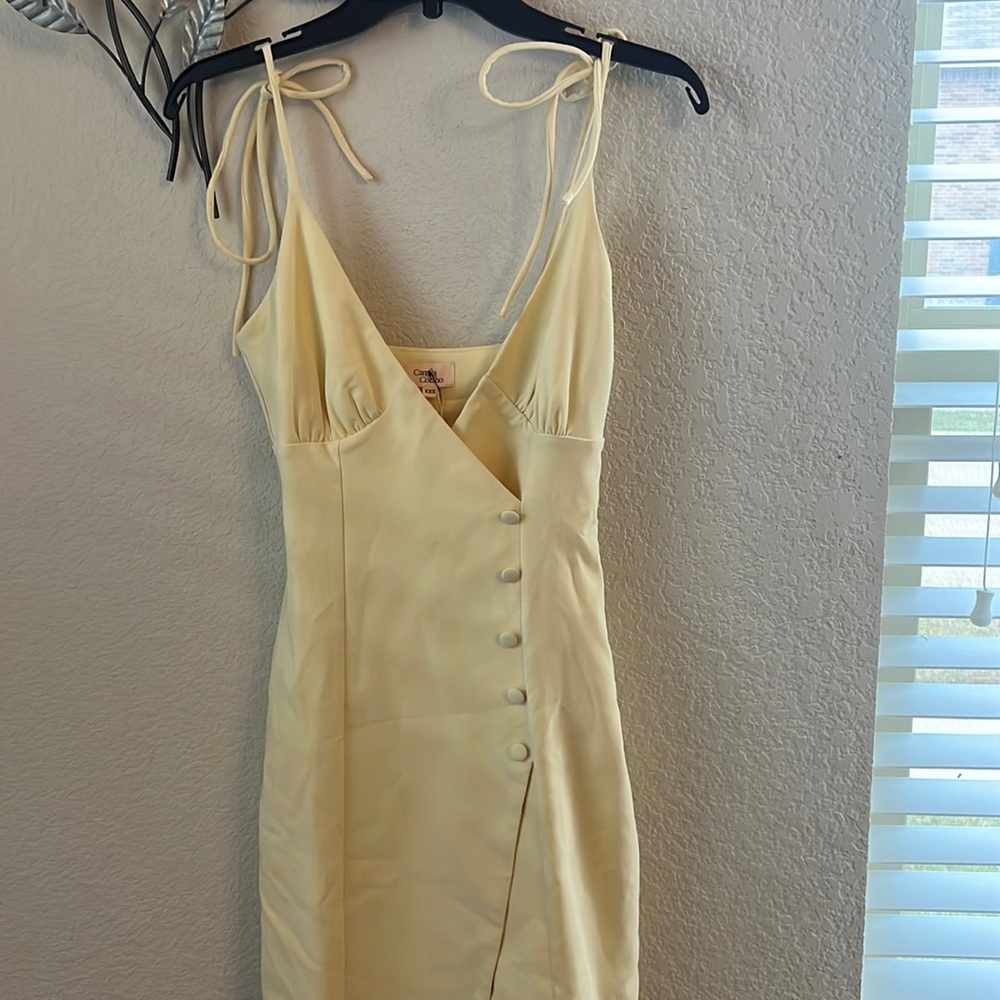 Camila coelho Aaliyah Midi Dress in Butter Yellow - Picture 5 of 12